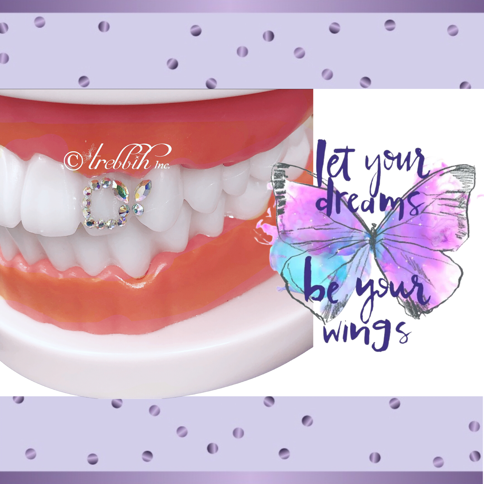 Butterfly Window Tooth Gem Kit (2 Applications) – Swarovski Tooth Crystals  & Tooth Jewelry